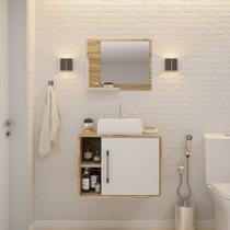 Gabinete P/Banheiro Soft 60 cm C/cuba Q32 e Espelheira