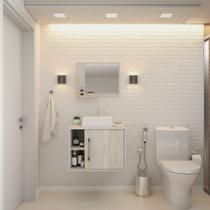 Gabinete P/Banheiro Soft 60 cm C/cuba Q32 e Espelheira