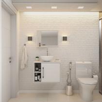 Gabinete P/Banheiro Soft 60 cm C/cuba R30 e Espelheira