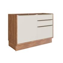 Gabinete p/ Pia Cozinha Balcão Versalis PH 3038 c/ 1 Porta e 3 Gavetas s/ Tampo 120cm Freijo/Argila - Herval Gabinete p/ Pia Cozinha Balcão Versalis PH 3038 c/ 1 Porta e 3 Gavetas s/ Tampo 120cm Freijo/Argila - Herval