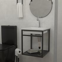 Gabinete para Banheiro 45cm Estilo Industrial Iron Lier Venturi