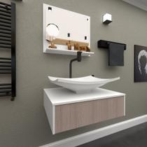 Gabinete Para Banheiro 50 cm Grigio Modelo Madri