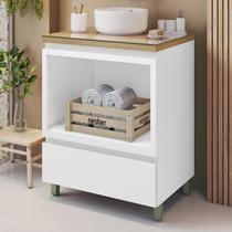 Gabinete para Banheiro 70cm 1 Gaveta com Caixa Organizadora Rainha