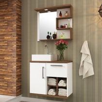 Gabinete para Banheiro 70cm com Cuba e Espelheira Veneza Móveis Bosi