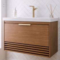 Gabinete para Banheiro 80cm com 1 Porta 1 Gaveta e Cuba de Embutir Maragogi Gabinete para Banheiro 80cm com 1 Porta 1 Gaveta e Cuba de Embutir Maragogi