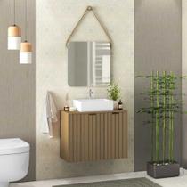 Gabinete para banheiro 80cm com cuba e espelheira 512220.4615 Móveis Bosi