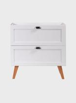 Gabinete para Banheiro 80cm Retro Mdf Branco Milano - On Móveis