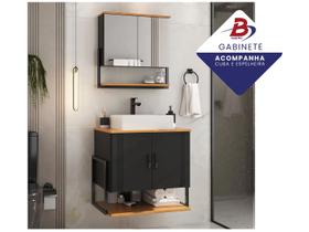 Gabinete para Banheiro Aéreo com Cuba e Espelheira 4 Portas Móveis Bechara Londres