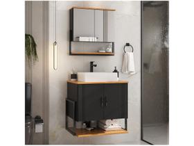 Gabinete para Banheiro Aéreo com Espelheira 4 Portas Móveis Bechara Londres