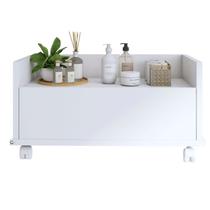 Gabinete para Banheiro Armário com Rodinhas 60cm Branco Multiuso - AJL STORE