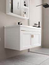 Gabinete Para Banheiro Branco 60cm Em Aluminio Vulcanizado