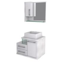 Gabinete Para Banheiro C-cuba Q355 E Espelheira Legno 650 Branco Chess C-branco Chess Gabinete Para Banheiro C-cuba Q355 E Espelheira Legno 650 Branco Chess C-branco Chess