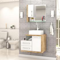 Gabinete para Banheiro C/cuba Q355 e Espelheira Legno 650