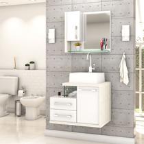 Gabinete para Banheiro C/cuba Q355 e Espelheira Legno 650