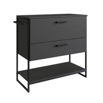 Gabinete para Banheiro com 1 Gaveta 80cm P1028 Grafite Gabinete para Banheiro com 1 Gaveta 80cm P1028 Grafite