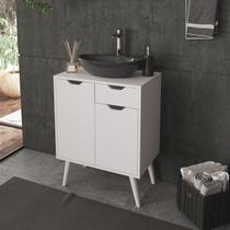 Gabinete para Banheiro com 2 Portas e 1 Gaveta BN3637 Branco Tecnomobili Gabinete para Banheiro com 2 Portas e 1 Gaveta BN3637 Branco Tecnomobili