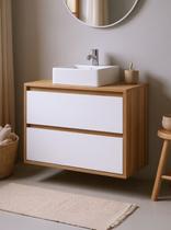 Gabinete para Banheiro com Cuba 80cm Mdf Dubai - On Móveis