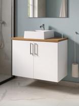 Gabinete para Banheiro com Cuba 80cm Mdf Freijo Paris - On Móveis