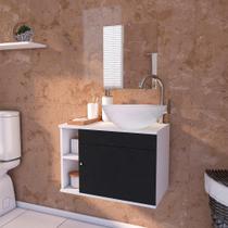 Gabinete para banheiro com cuba e espelho 60cm suspenso - Brovália