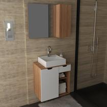 Gabinete para Banheiro com Espelheira 1 Porta BN3602 Tecno Mobili