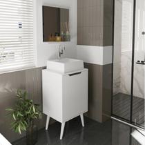 Gabinete para Banheiro com Espelheira 45cm Branco