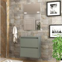 Gabinete para Banheiro com Espelheira 60cm Mdf Dubai - On Móveis