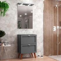 Gabinete para Banheiro com Espelheira 60cm Retro Mdf Milano - On Móveis