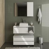 Gabinete para Banheiro com Espelheira e Cuba BN3615 Tecnomobili - Tecno Mobili