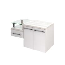 Gabinete Para Banheiro Com Espelheira Legno 830 Sem Cuba Branco Chess C-snow Gabinete Para Banheiro Com Espelheira Legno 830 Sem Cuba Branco Chess C-snow
