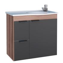 Gabinete Para Banheiro Com Pia Margarida Cozimax Tamarindo/Preto