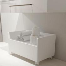 Gabinete para Banheiro com Rodinhas e Rodízios 60cm - Brovália