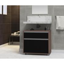 Gabinete para Banheiro com Rodízio 60cm 2 Gavetas Safira Inferior Gabinete para Banheiro com Rodízio 60cm 2 Gavetas Safira Inferior