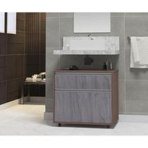 Gabinete para Banheiro com Rodízio 60cm 2 Gavetas Safira Inferior Gabinete para Banheiro com Rodízio 60cm 2 Gavetas Safira Inferior