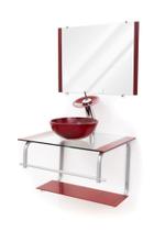 Gabinete para Banheiro completo com Cuba Redonda Vidro 60 cm