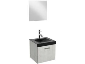 Gabinete para Banheiro de Vidro com Espelho - 1 Porta VB Cristais VB5039A