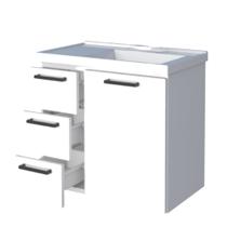 Gabinete para Banheiro em Aço Ameixa 0,62 Metros Branco com Lavatório Incluso - P89303 - COZIMAX Gabinete para Banheiro em Aço Ameixa 0,62 Metros Branco com Lavatório Incluso - P89303 - COZIMAX