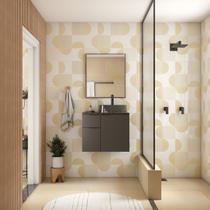 Gabinete para Banheiro em Aço com Tampo de Vidro