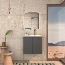 Gabinete para Banheiro em Madeira com Lavatório Aster 60