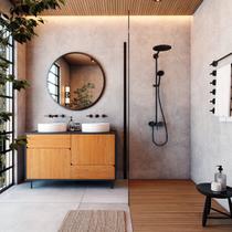 Gabinete para Banheiro em Madeira Maciça e Mdf Eclipse