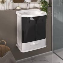 Gabinete para Banheiro em Plástico com Lavatório Fit Astra sem Torneira Gabinete para Banheiro em Plástico com Lavatório Fit Astra sem Torneira