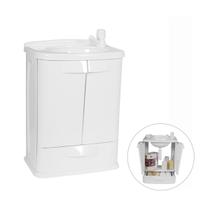 Gabinete Para Banheiro Fit 2 Portas Com Lavatório- Plástico - ASTRA