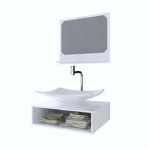 Gabinete Para Banheiro Full Branco 50 + Kit Acessórios Branco