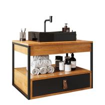 Gabinete para Banheiro Harley 1 Gaveta e Cuba Dalla Preta