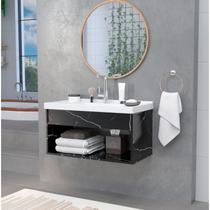 Gabinete para Banheiro MDF 60cm com Cuba Zoff Riverzza