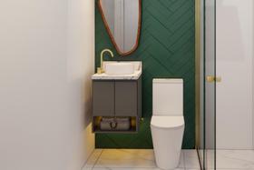Gabinete para banheiro pequeno Flamboyant Resistente a Água