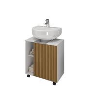 Gabinete Para Banheiro Pequin Branco Ripado Bechara Móveis Gabinete Para Banheiro Pequin Branco Ripado Bechara Móveis