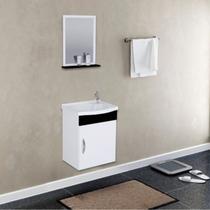 Gabinete para banheiro rorato kit siena suspenso 1 porta 39cm preto