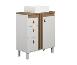 Gabinete para Banheiro Sofia 80 cm com Pé