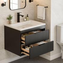 Gabinete para banheiro SUNTAGE 24" com pia de parede em MDF