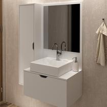 Gabinete para Banheiro Suspenso com Espelheira 2 Portas Tecno Mobili